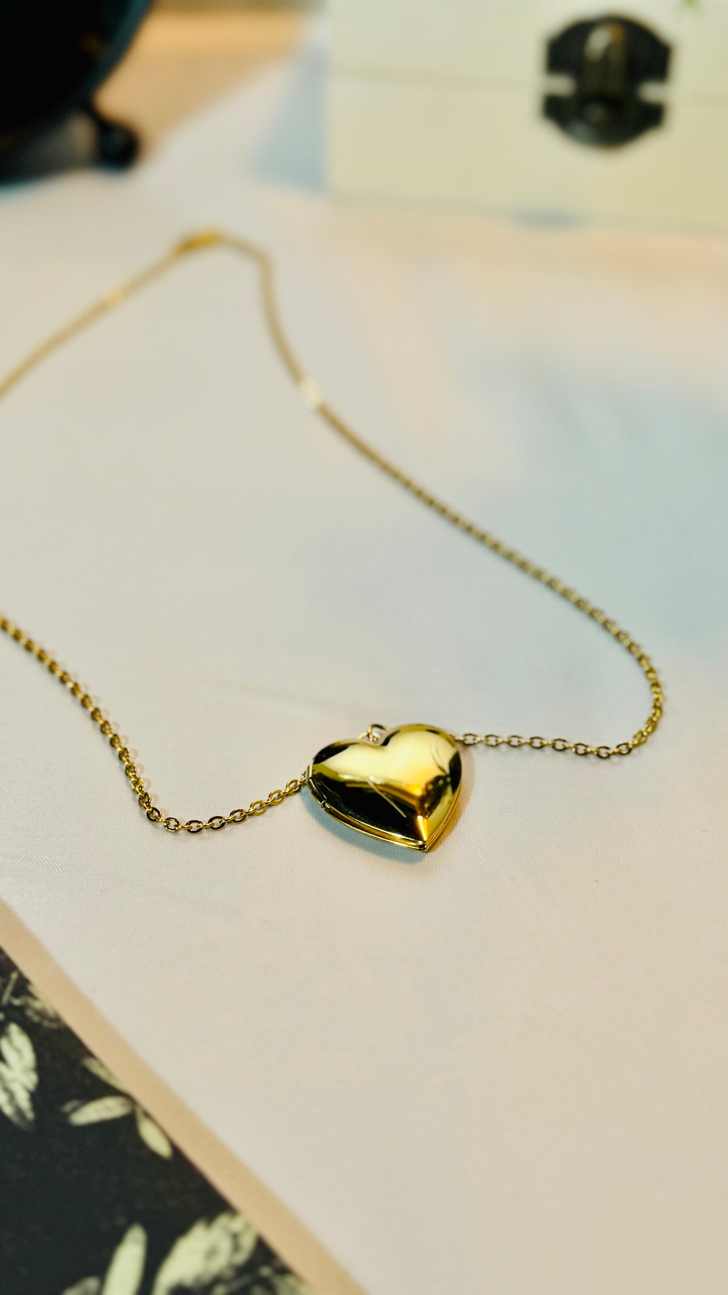 Gold Heart Locket Pendant