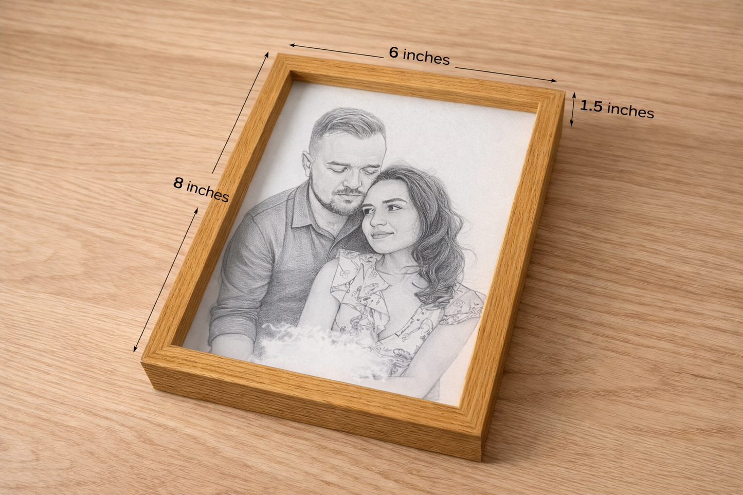 Magic LED Photo Frame | Personalized Color Changing Bamboo Frame