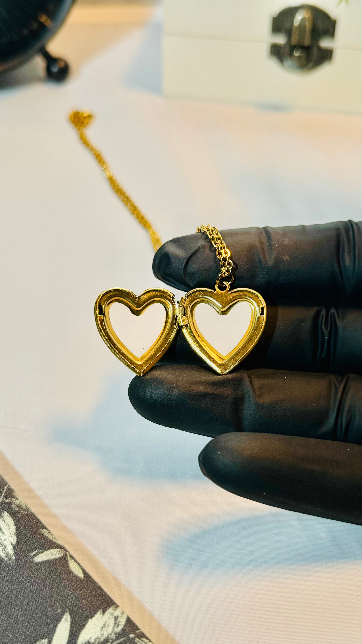 Gold Heart Locket Pendant