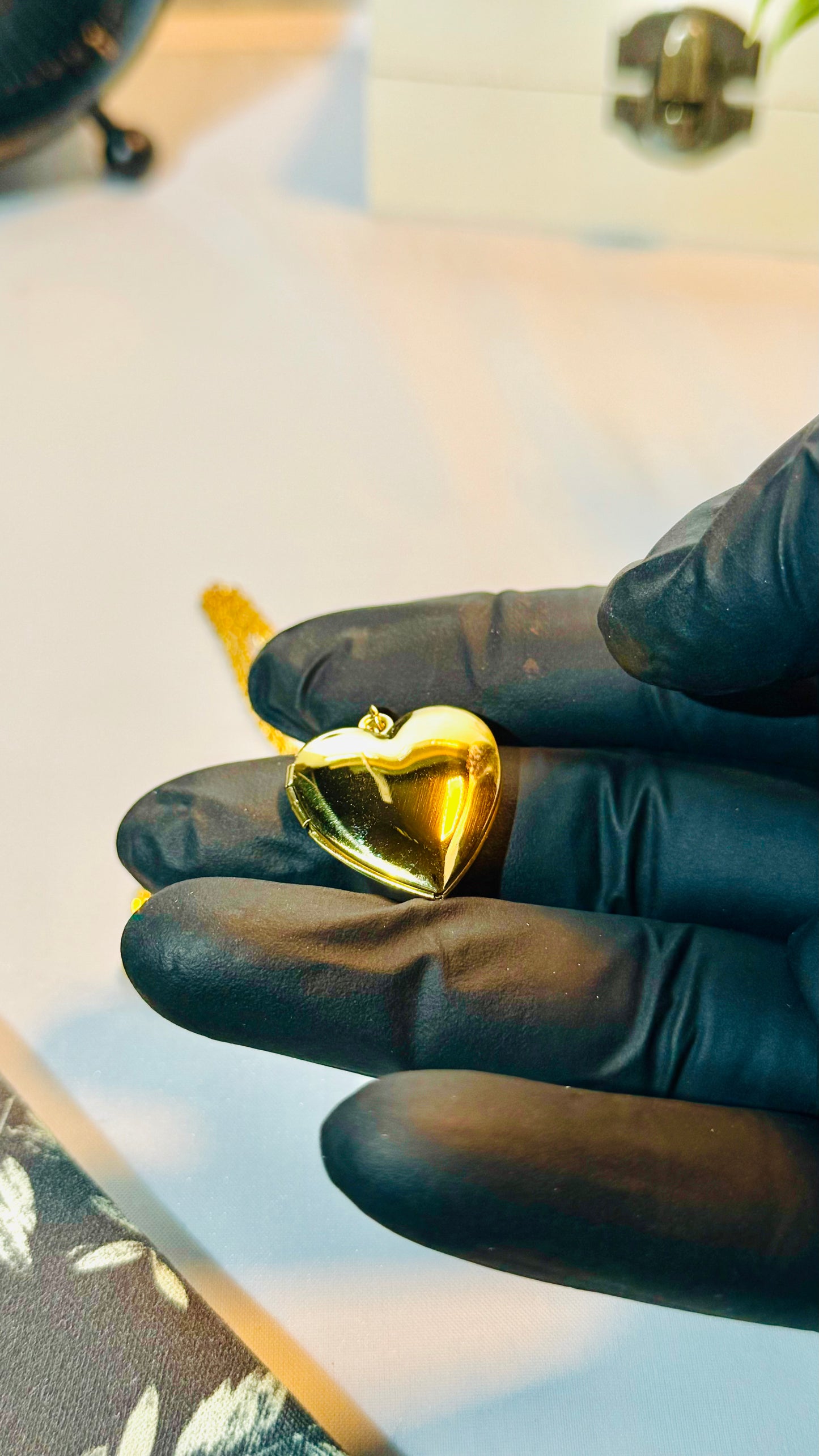 Gold Heart Locket Pendant