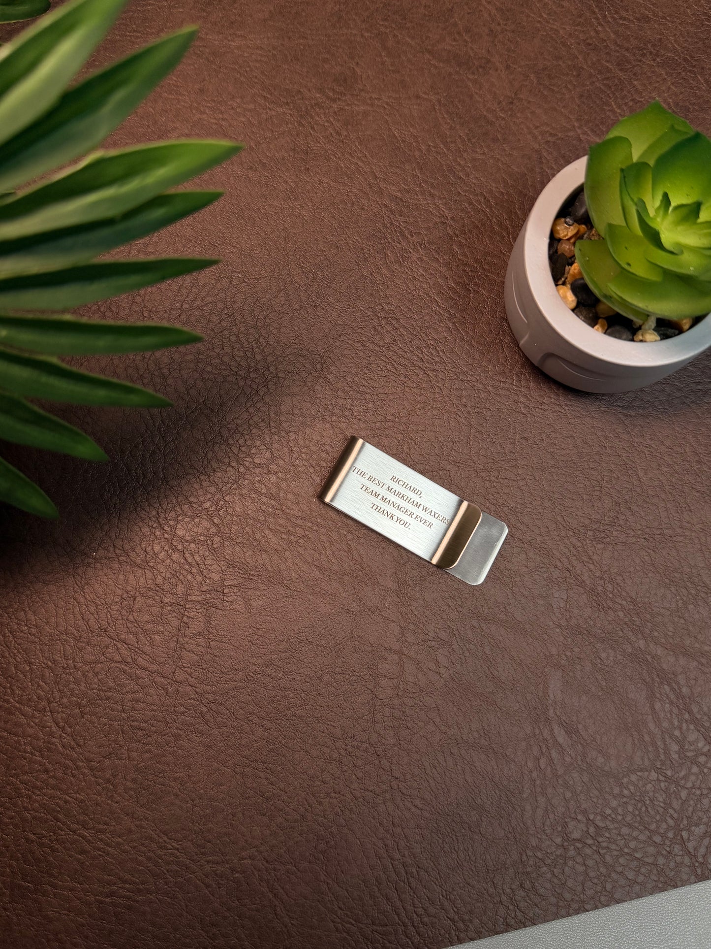 Custom Engraved Steel Money Clip | Personalized Gift for Men