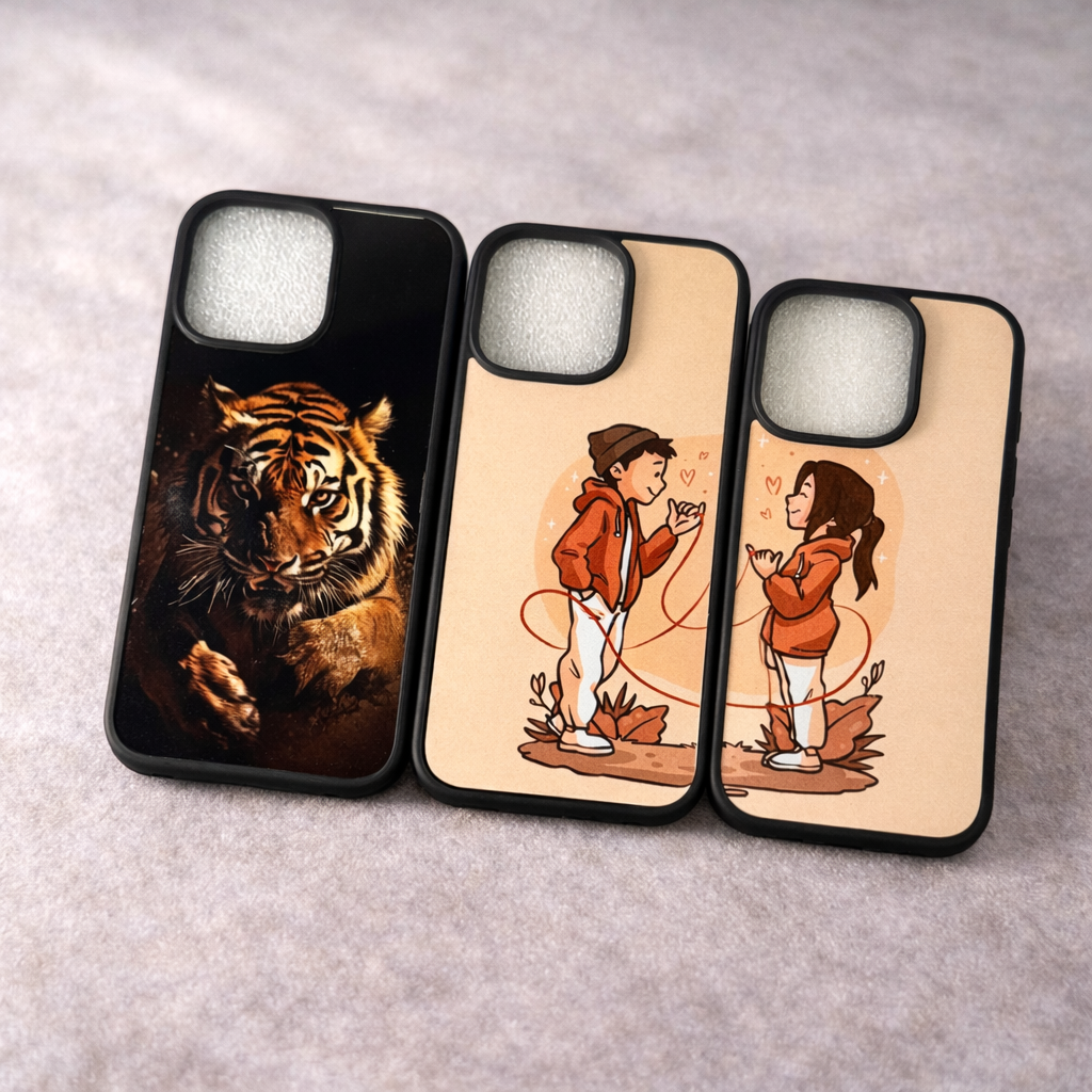 Custom custom sublimation mobile case printing – detail shot. Laser engraving Canada.