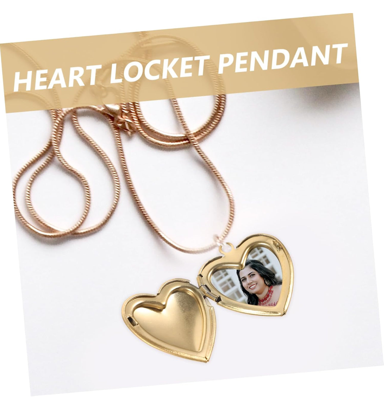Gold Heart Locket Pendant