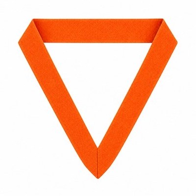 Orange neck ribbon for custom engraved award medals