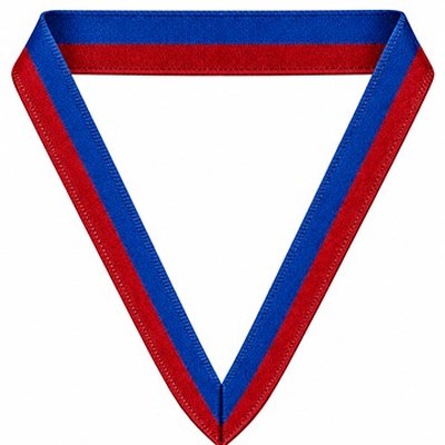 Blue with red neck ribbon for custom engraved award medals