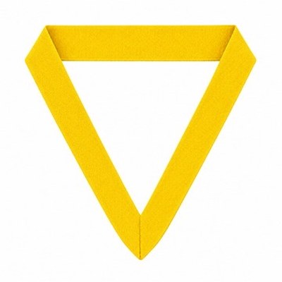 Yellow neck ribbon for custom engraved award medals