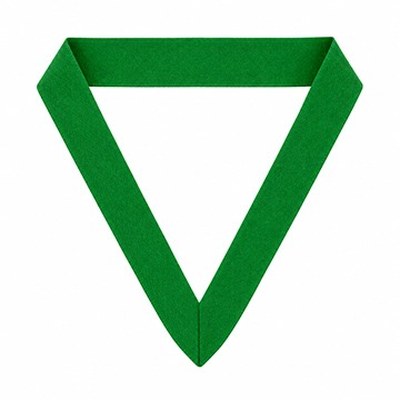 Green neck ribbon for custom engraved award medals
