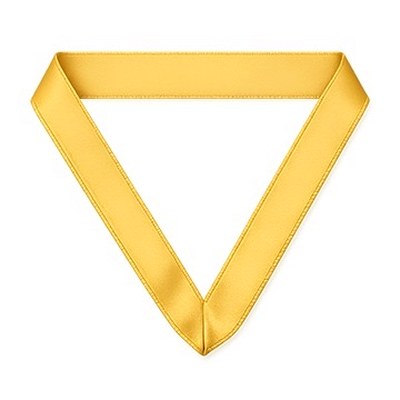 Gold neck ribbon for custom engraved award medals