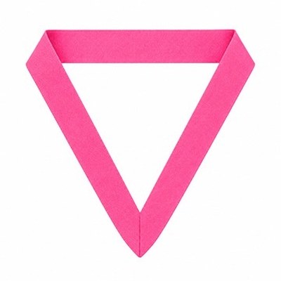Pink neck ribbon for custom engraved award medals