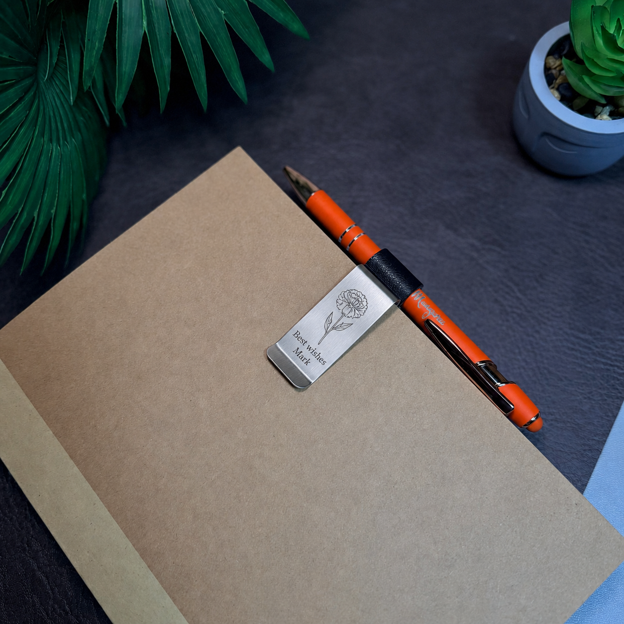 Custom Engrave Stainless Steel Pen & Pencil Holder