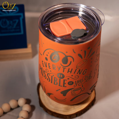 Custom Engraved Stainless Steel Hot Tumbler