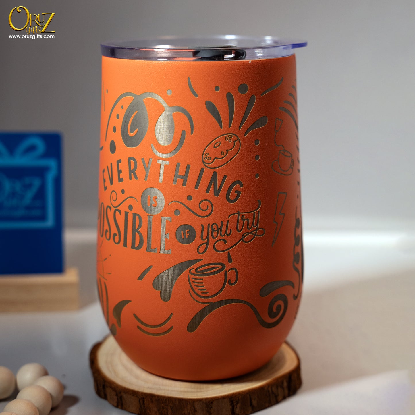 Custom Engraved Stainless Steel Hot Tumbler