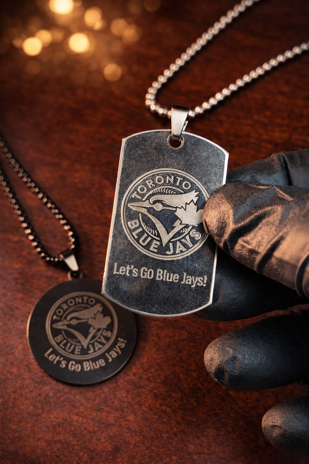 Custom Photo Engraved Stainless Steel Tag Necklace