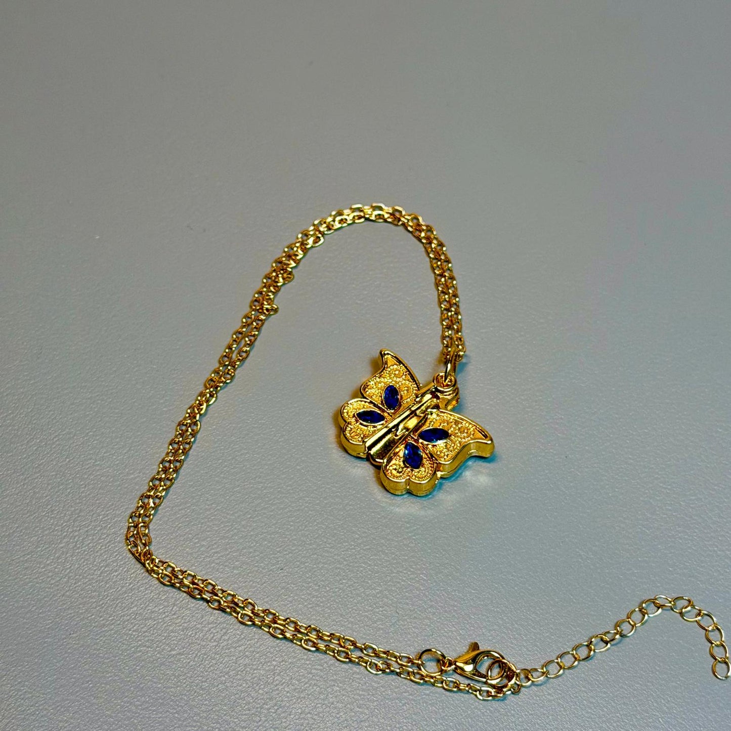 Butterfly Heart Pendant Necklace