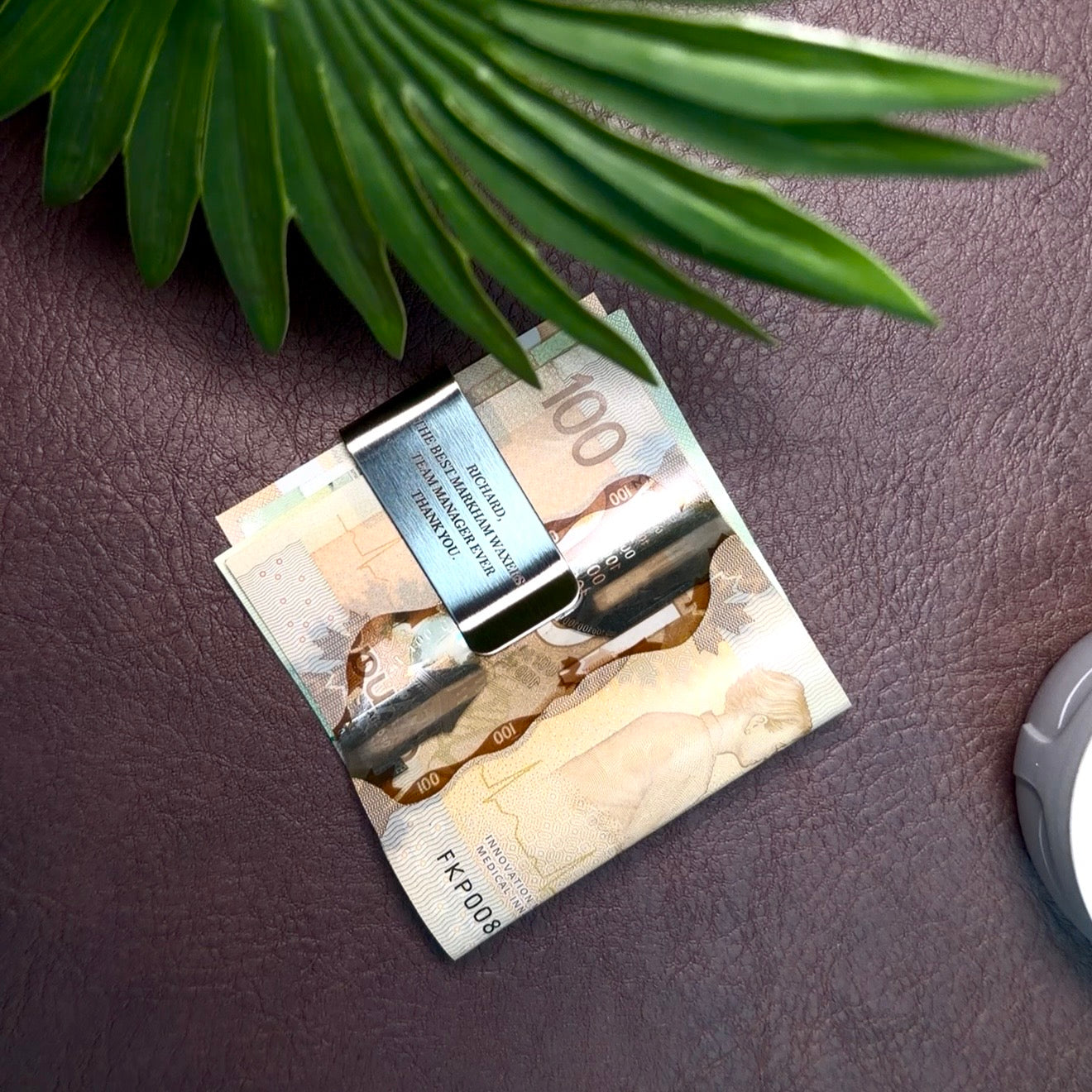 Custom Engraved Steel Money Clip | Personalized Gift for Men