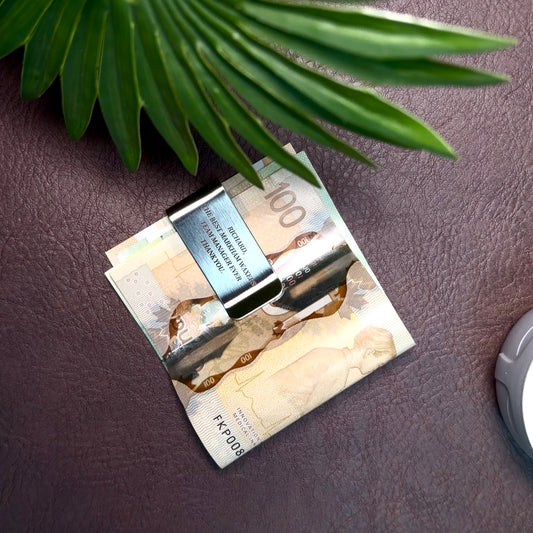 Custom Engraved Steel Money Clip | Personalized Gift for Men