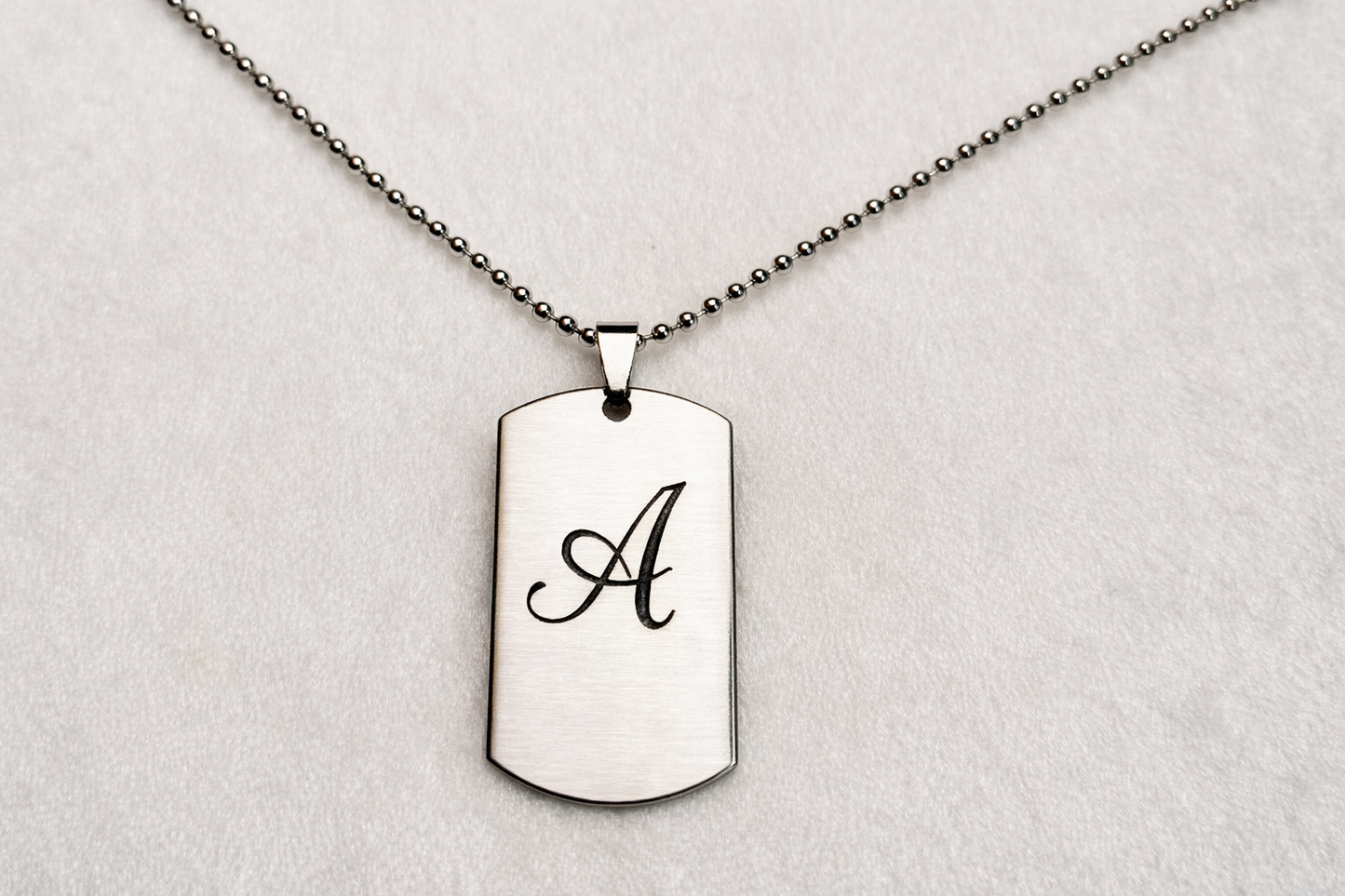 Custom Photo Engraved Stainless Steel Tag Necklace