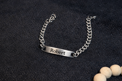 Custom Engraved Stainless Steel ID Bracelet