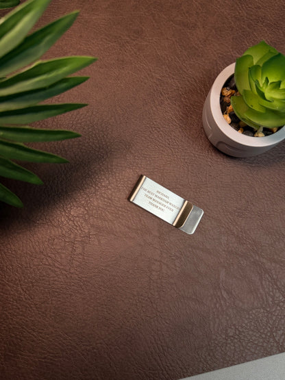 Custom Engraved Steel Money Clip | Personalized Gift for Men