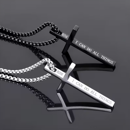 Stainless Steel Cross Pendant Necklace – gift packaging and presentation. Oruz Gifts Canada.