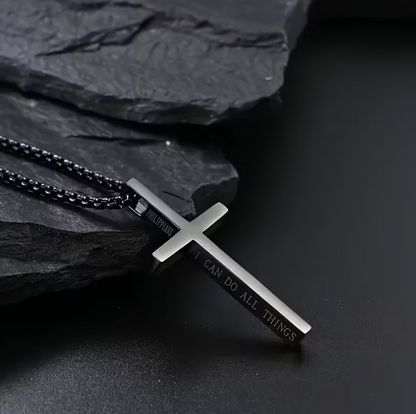 Stainless Steel Cross Pendant Necklace – Classic Faith Jewelry