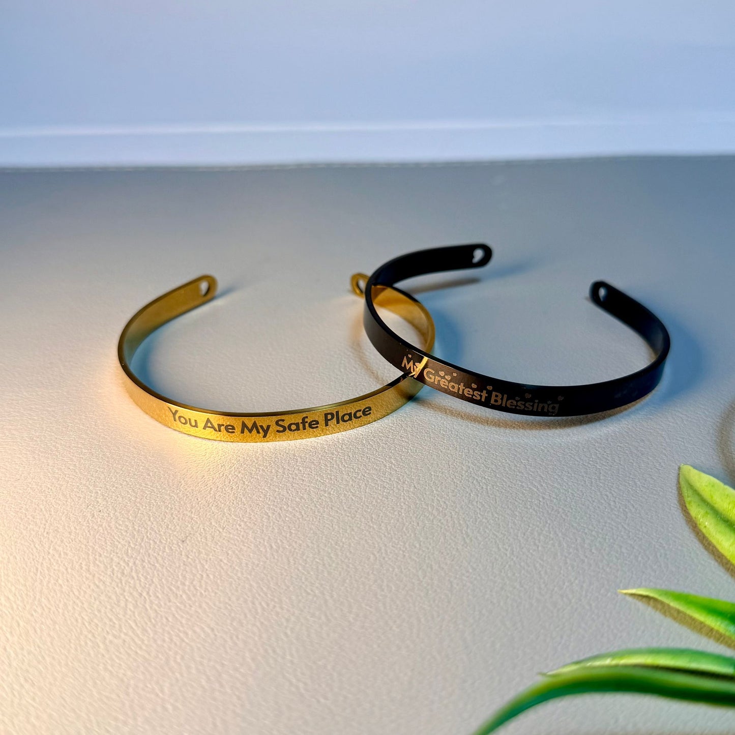 Custom Engraved Cuff Bracelet – personalized with name or initials. Perfect for birthday & anniversary gifts.