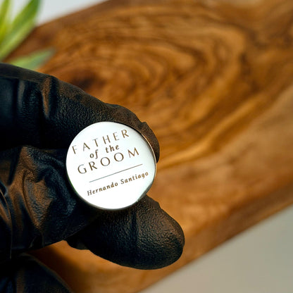 Custom engraved cufflinks Canada - personalized luxury cufflinks with name, initials or logo. Wedding, groomsmen & corporate gift. Ships Canada & USA.