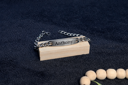 Custom Engraved Stainless Steel ID Bracelet