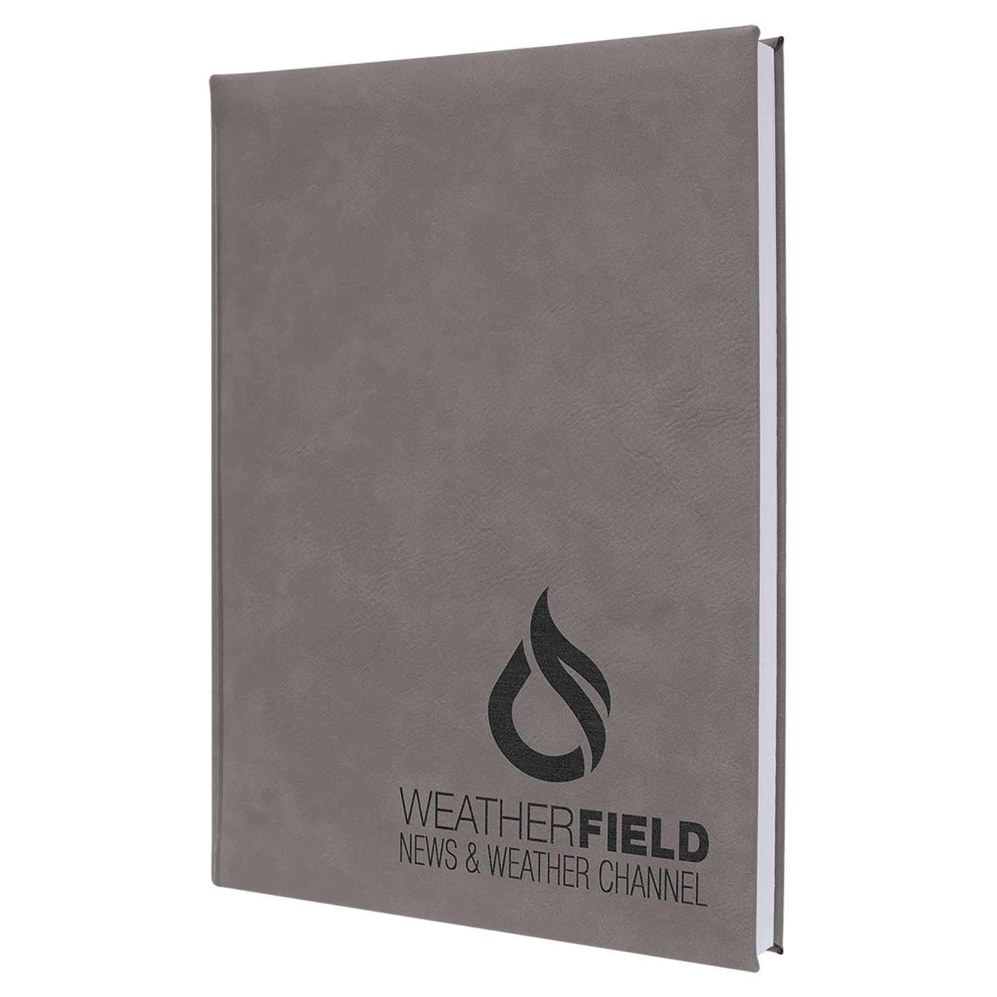 Custom personalized uv print journal – custom logo & name printed notebook – detail shot. Laser engraving Canada.