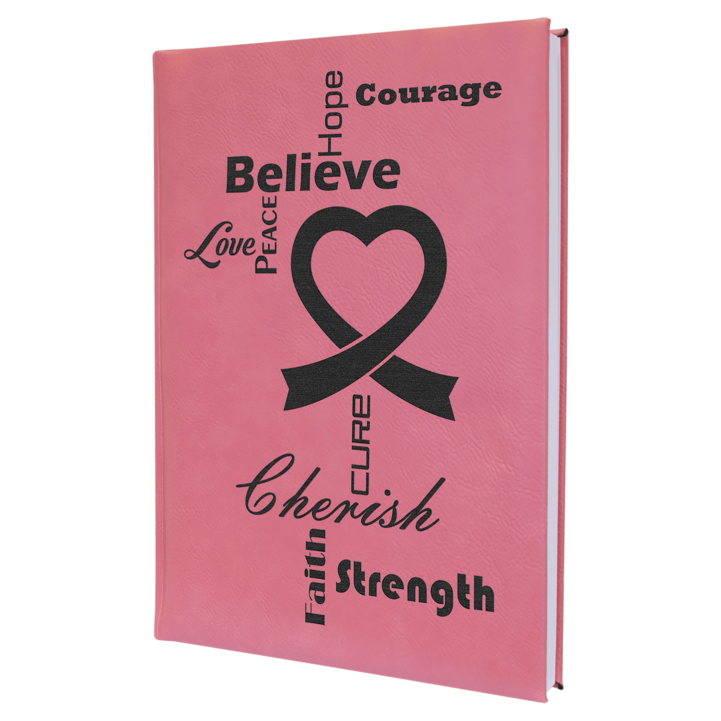 Custom personalized uv print journal – custom logo & name printed notebook – detail shot. Laser engraving Canada.