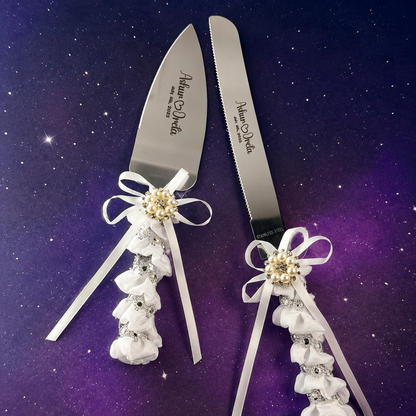 Custom Engraved Cake server Set