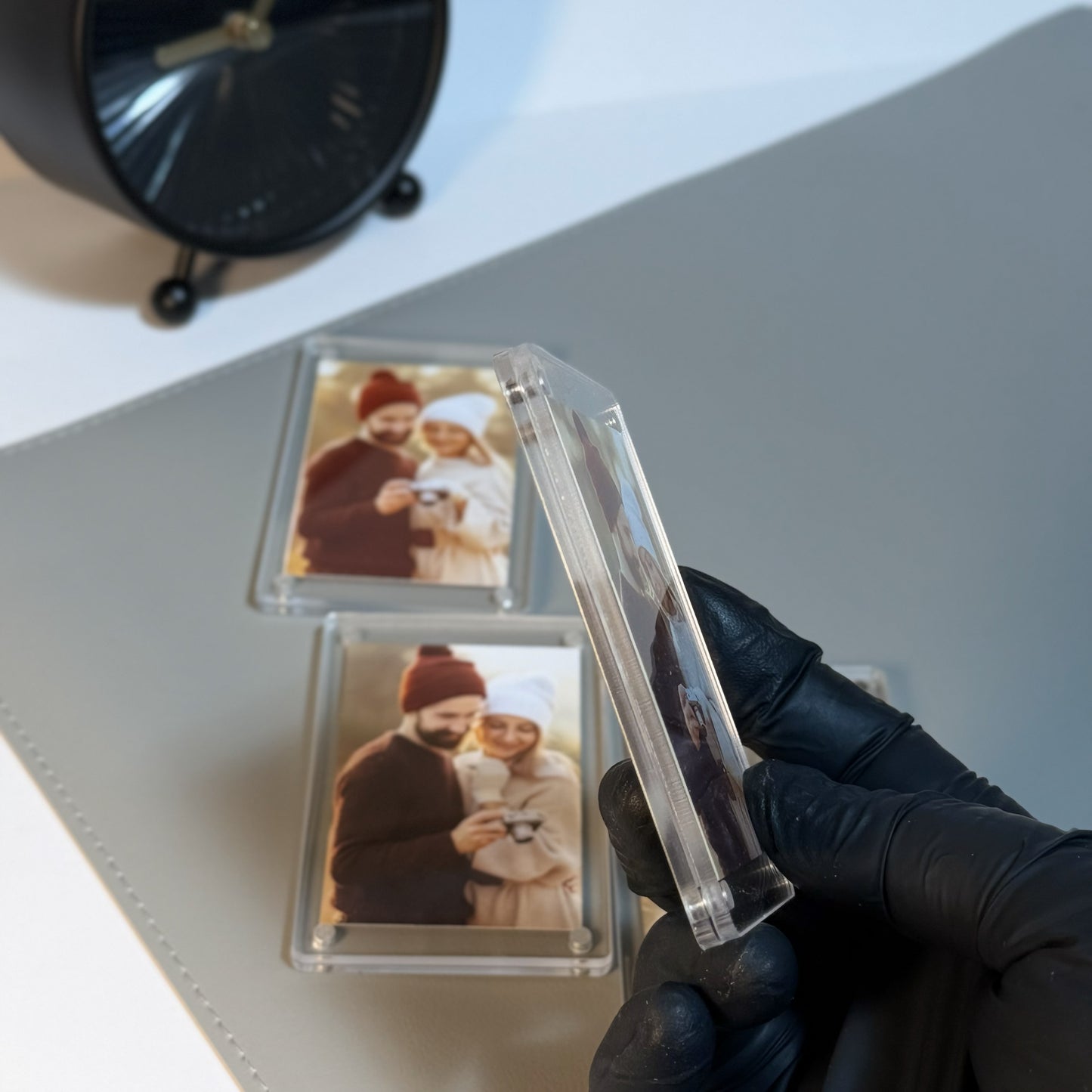 Custom engraved personalized picture magnet – front view. Ships Canada & USA.