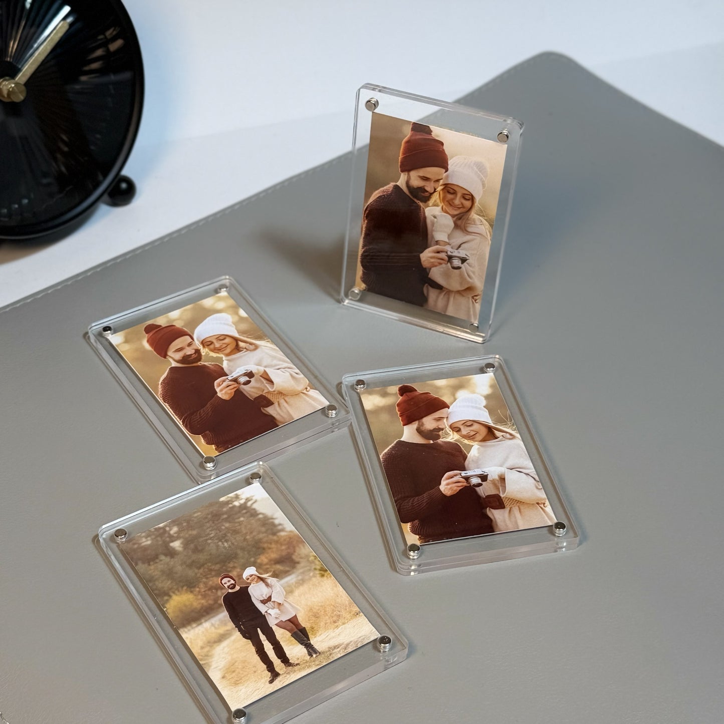 Personalized personalized picture magnet – engraving close-up. Oruz Gifts Scarborough.