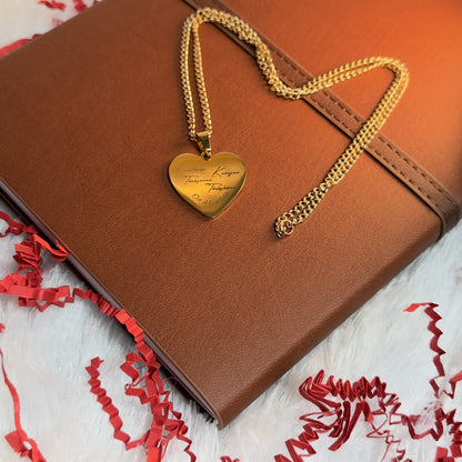Custom Heart Shape Stainless Steel Pendant – custom design options. Same-day pickup Scarborough Ontario.