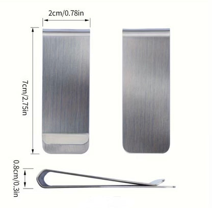 Custom Engraved Steel Money Clip | Personalized Gift for Men