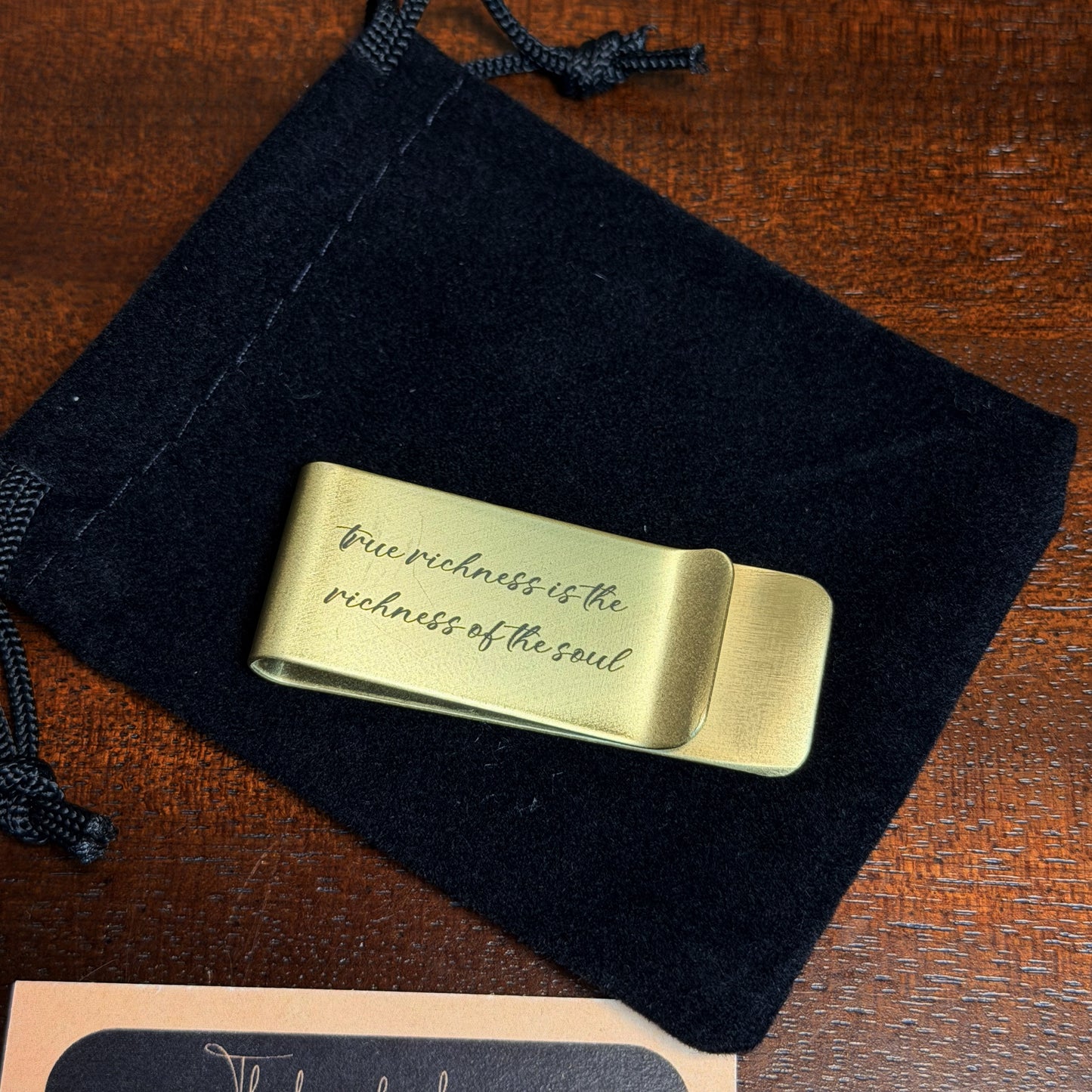 Custom Engraved Steel Money Clip | Personalized Gift for Men
