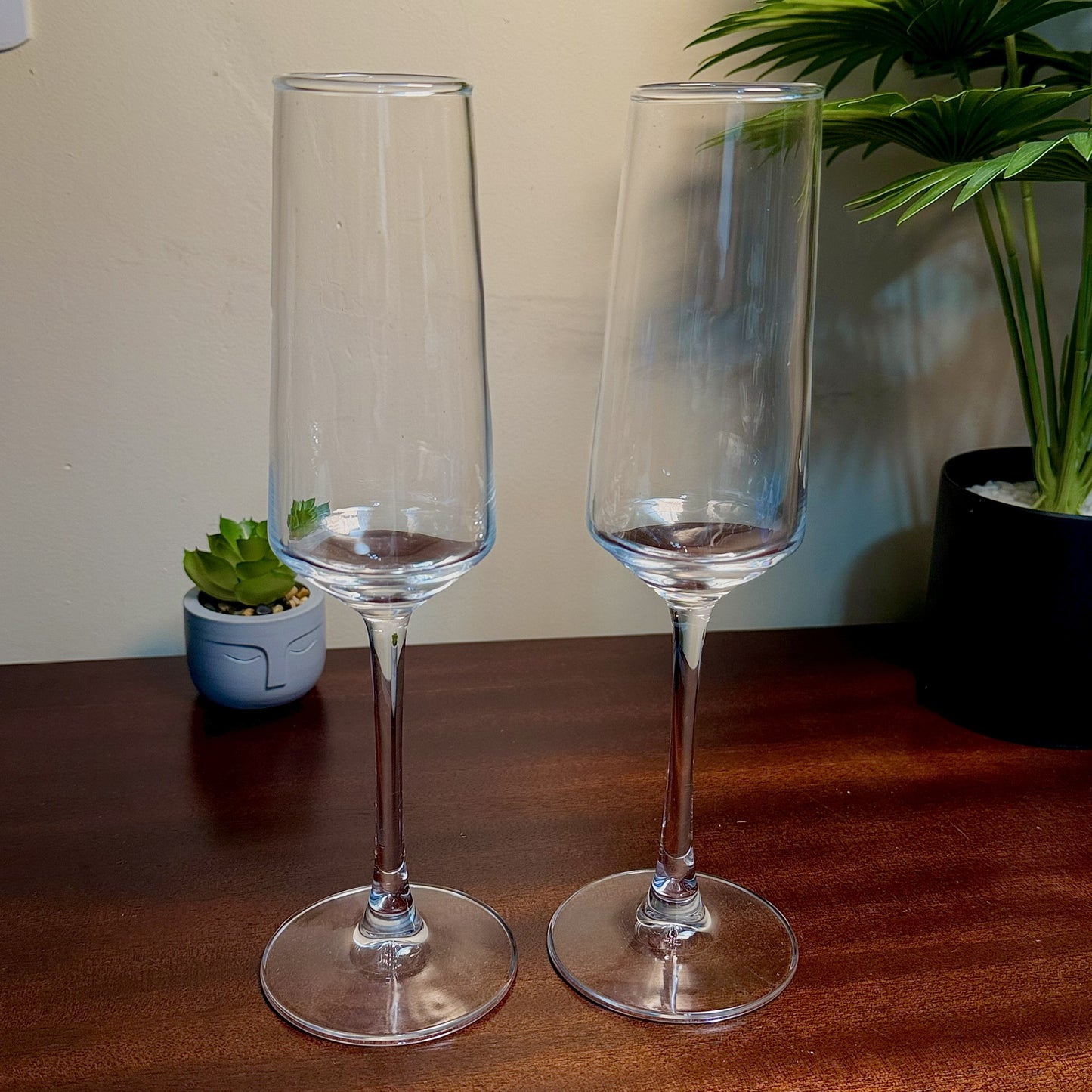 Custom Engraved Wedding Toasting Flutes Gift Set