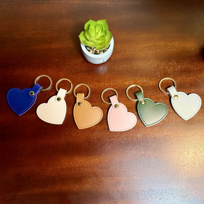 Personalized Emboss Shape PU Leather Keychain