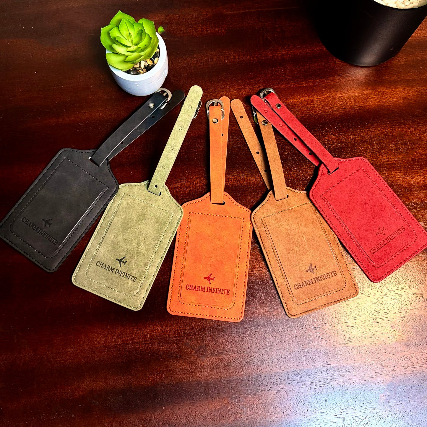 Custom Gold Embossed Luggage Tag
