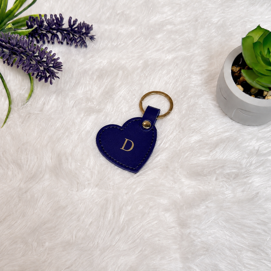 Heart shape Shape Leather Keychain