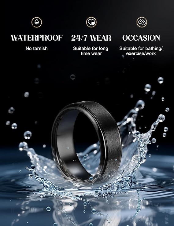 Custom Engraved Stainless Steel Ring – gift packaging and presentation. Oruz Gifts Canada.