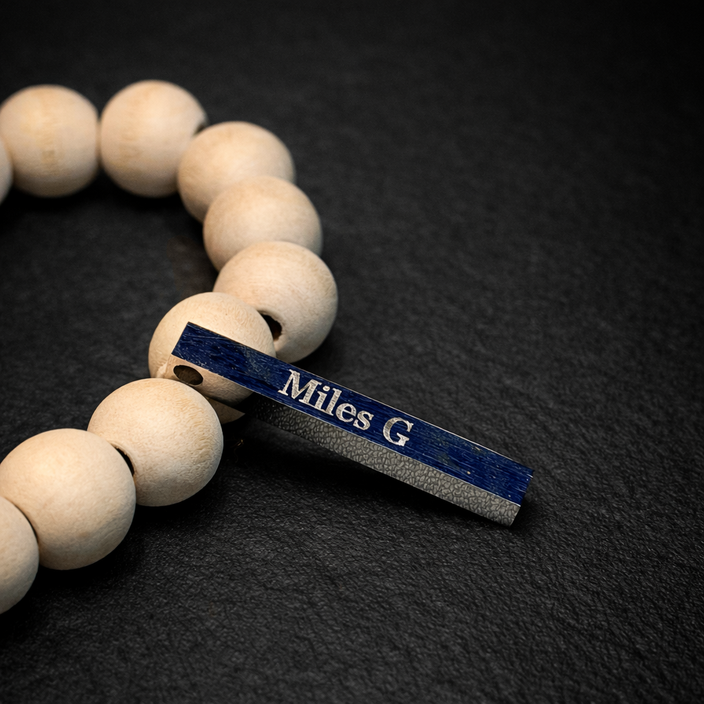 Custom Engraved Strip Bar Pendant Necklace