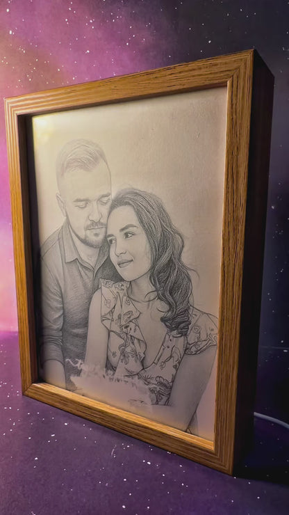 Magic LED Photo Frame – custom design. Oruz Gifts Canada.