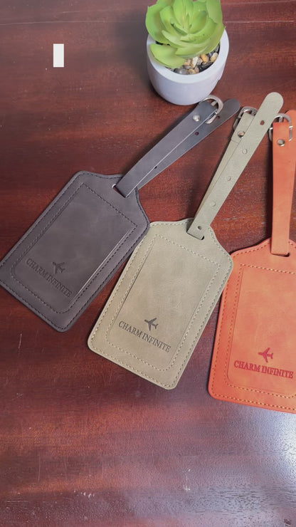 Custom Gold Embossed Luggage Tag