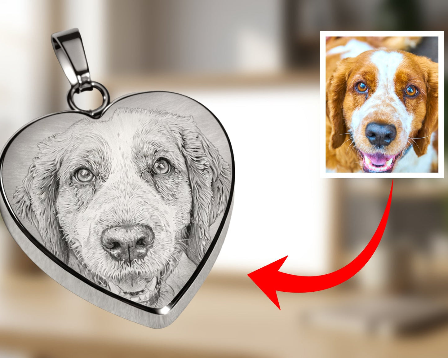 Custom Heart Shape Stainless Steel Pendant